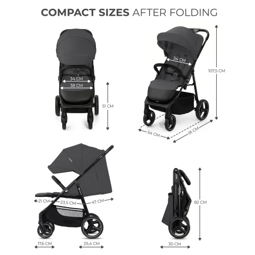 Прогулянкова коляска Kinderkraft Trig 3 Granite Grey (KSTRIG03GRY0000) — 16205 Прогулянкова коляска Kinderkraft Trig 3 Granite Grey (KSTRIG03GRY0000) — 16205