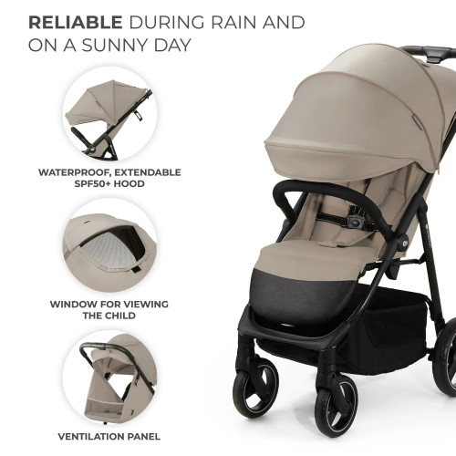 Прогулянкова коляска Kinderkraft Trig 3 Stone Beige (KSTRIG03BEG0000) — 16206