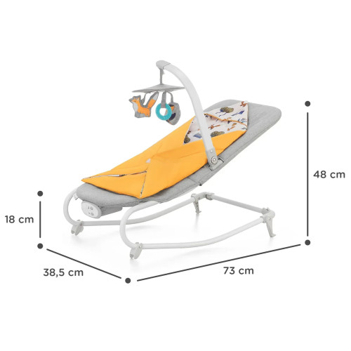 Шезлонг-гойдалка Kinderkraft Felio 2 Forest Yellow (KBFELI20YEL0000) — 16310