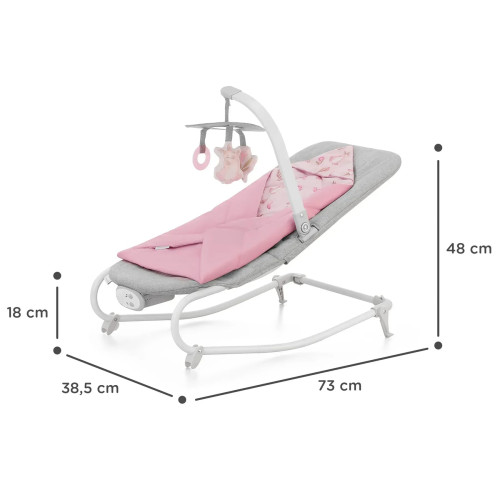 Шезлонг-гойдалка Kinderkraft Felio 2 Peony Rose (KBFELI20PNK0000) — 16309 Шезлонг-гойдалка Kinderkraft Felio 2 Peony Rose (KBFELI20PNK0000) — 16309