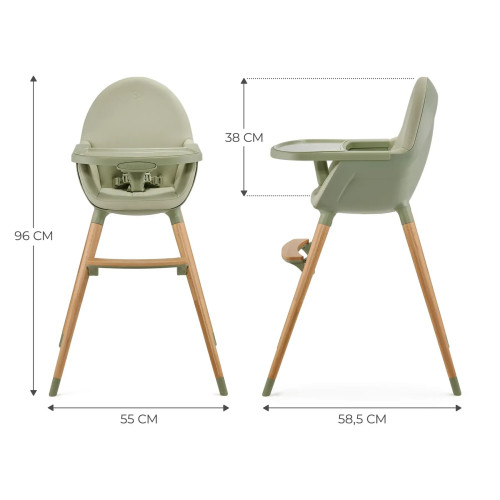 Стульчик для кормления 2 в 1 Kinderkraft Fini 2 Green (KHFINI02GRE0000) — 16232