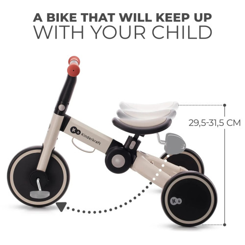 Триколісний велосипед 3в1 Kinderkraft 4TRIKE Silver Grey (KR4TRI22GRY0000) — 17429 Триколісний велосипед 3в1 Kinderkraft 4TRIKE Silver Grey (KR4TRI22GRY0000) — 17429