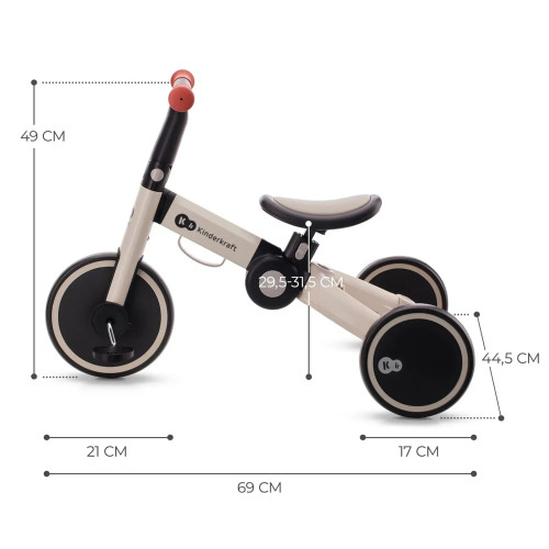 Триколісний велосипед 3в1 Kinderkraft 4TRIKE Silver Grey (KR4TRI22GRY0000) — 17429 Триколісний велосипед 3в1 Kinderkraft 4TRIKE Silver Grey (KR4TRI22GRY0000) — 17429