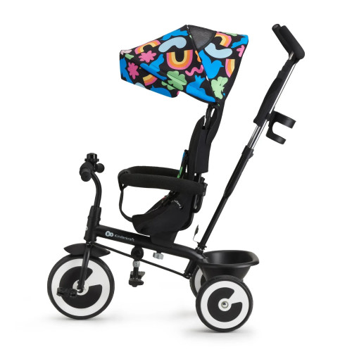 Триколісний велосипед з батьківською ручкою Kinderkraft Aston Happy Shapes (KRASTO00HAP0000) — 16239