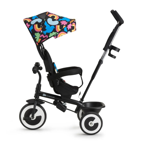 Триколісний велосипед з батьківською ручкою Kinderkraft Aston Happy Shapes (KRASTO00HAP0000) — 16239