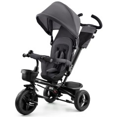 Триколісний велосипед з батьківською ручкою Kinderkraft Aveo Malachite Gray (KRAVEO00GRY0000)