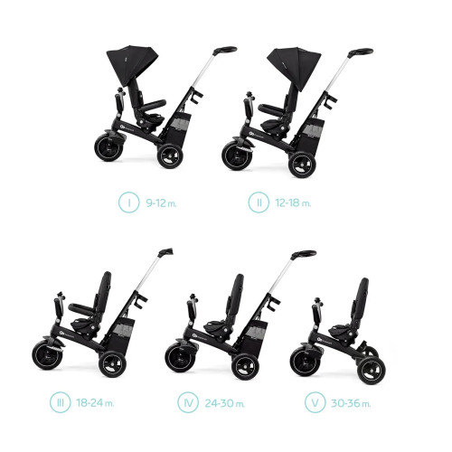 Трехколесный велосипед с родительской ручкой Kinderkraft Easytwist Black (KREASY00BLK0000) — 16559 Трехколесный велосипед с родительской ручкой Kinderkraft Easytwist Black (KREASY00BLK0000) — 16559