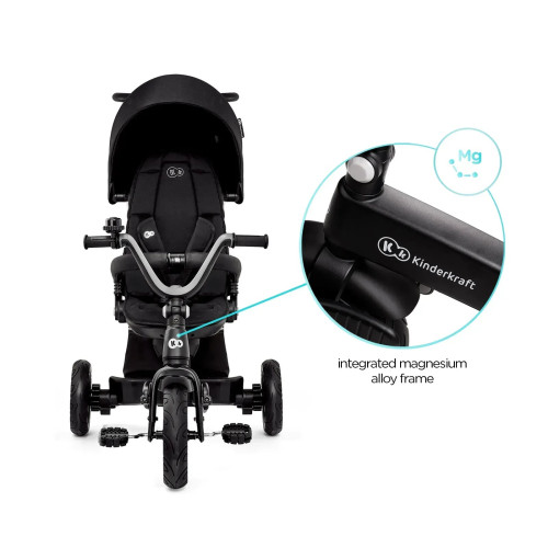 Трехколесный велосипед с родительской ручкой Kinderkraft Easytwist Black (KREASY00BLK0000) — 16559 Трехколесный велосипед с родительской ручкой Kinderkraft Easytwist Black (KREASY00BLK0000) — 16559