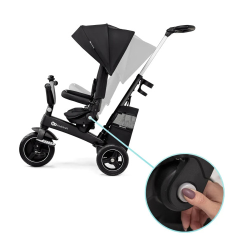 Трехколесный велосипед с родительской ручкой Kinderkraft Easytwist Black (KREASY00BLK0000) — 16559 Трехколесный велосипед с родительской ручкой Kinderkraft Easytwist Black (KREASY00BLK0000) — 16559