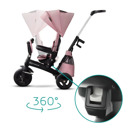Триколісний велосипед з батьківською ручкою Kinderkraft Easytwist Mauvelous Pink (KKRETWIPNK0000) — 16291 Триколісний велосипед з батьківською ручкою Kinderkraft Easytwist Mauvelous Pink (KKRETWIPNK0000) — 16291