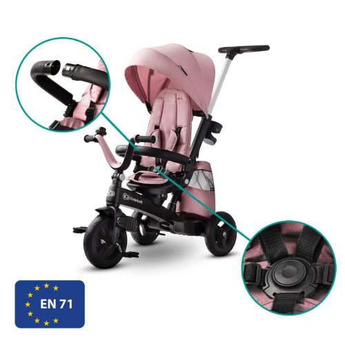 Триколісний велосипед з батьківською ручкою Kinderkraft Easytwist Mauvelous Pink (KKRETWIPNK0000) — 16291 Триколісний велосипед з батьківською ручкою Kinderkraft Easytwist Mauvelous Pink (KKRETWIPNK0000) — 16291