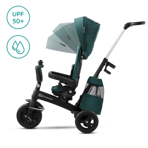 Трехколесный велосипед с родительской ручкой Kinderkraft Easytwist Midnight Green (KKRETWIGRE0000) — 16260 Трехколесный велосипед с родительской ручкой Kinderkraft Easytwist Midnight Green (KKRETWIGRE0000) — 16260