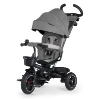 Трехколесный велосипед с родительской ручкой Kinderkraft Spinstep Platinum Grey (KRSPST00GRY0000)