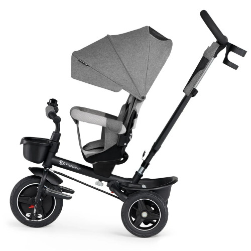 Триколісний велосипед з батьківською ручкою Kinderkraft Spinstep Platinum Grey (KRSPST00GRY0000) — 16660