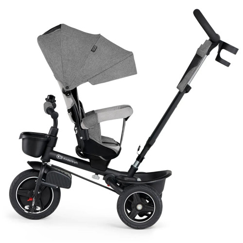 Триколісний велосипед з батьківською ручкою Kinderkraft Spinstep Platinum Grey (KRSPST00GRY0000) — 16660