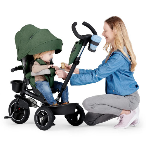 Триколісний велосипед з батьківською ручкою Kinderkraft Spinstep Pastel Green (KRSPST00GRE0000) — 16683