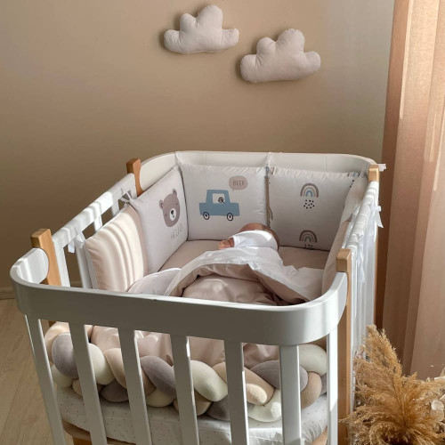 Комплект постільної білизни для новонародженого Арт Дизайн Hello,Bear капучино — 3510 Комплект постільної білизни для новонародженого Арт Дизайн Hello,Bear капучино — 3510