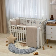 Комплект постільної білизни для новонародженого Арт Дизайн Hello,Bear капучино