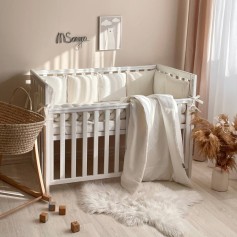 Комплект постельного белья для новорожденного DreamLand молочный