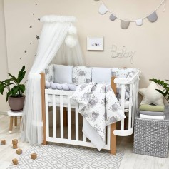 Комплект постельного белья для новорожденного Happy night Слоники мятный