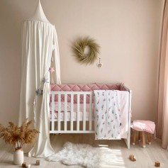 Комплект постільної білизни для новонародженого Baby Mix Перо пудра