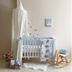 Комплект постільної білизни для новонародженого Baby Mix Тедді блакитний