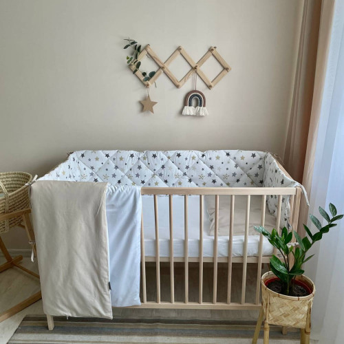 Комплект постільної білизни для новонародженого Baby Dream Stars бежевий