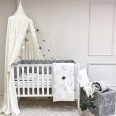 Комплект постільної білизни для новонародженого Baby Mix Овечки білий