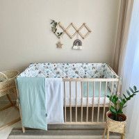 Комплект постельного белья для новорожденного Baby Dream Радуги горчица