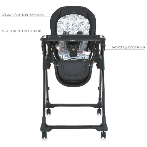 Стульчик для кормления El Camino ME 1037-B Crystal Black Gold — 4187 Стульчик для кормления El Camino ME 1037-B Crystal Black Gold — 4187