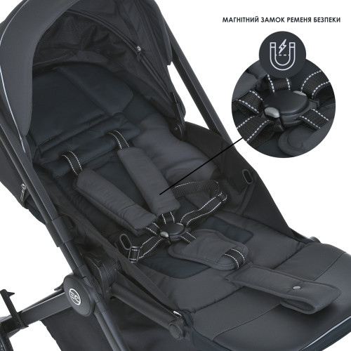 Коляска 2в1 El Camino ME 1100 ERA Midnight Gray — 4245