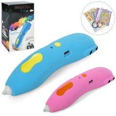 3D ручка для дітей, PCL, USB зарядне, 2 кольори (668)