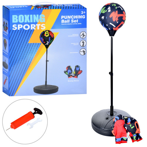 Боксерський набір груша на стійці з рукавичками, насос, 121 см (MR 1254-2)