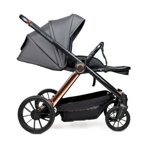 Коляска 3в1 с авто креслом Ninos Estrella Grey Gold — 21388