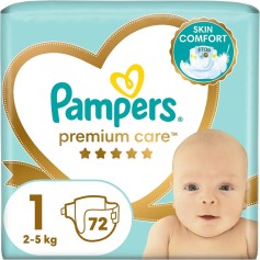 Підгузки Pampers Premium Care 1 (2-5 кг) 72 шт