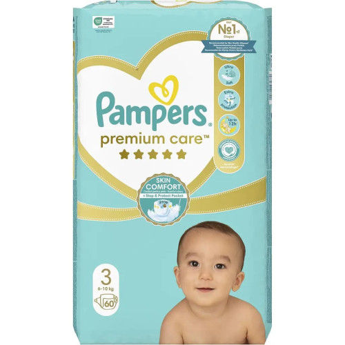 Підгузки Pampers Premium Care 3 (6-10 кг) 60 шт — 18493