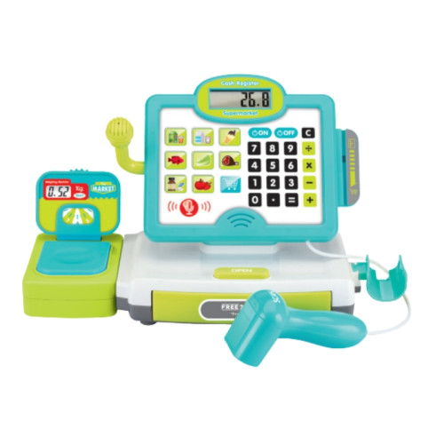 Касовий апарат Free 2 Play з мікрофоном, калькулятором, сканером і аксесуарами
