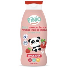 Дитячий шампунь Pinio 3в1 truskawka 500 мл