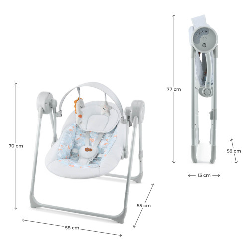 Крісло-гойдалка Kinderkraft Swingee Grey (301252) — 21687