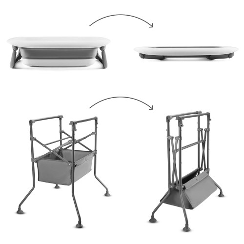 Столик пеленальний з ванночкою Kinderkraft Bubbly Grey (301253) — 21688