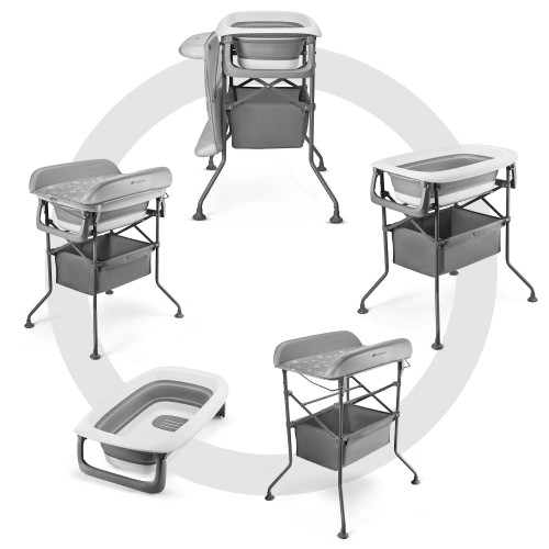 Столик пеленальний з ванночкою Kinderkraft Bubbly Grey (301253) — 21688
