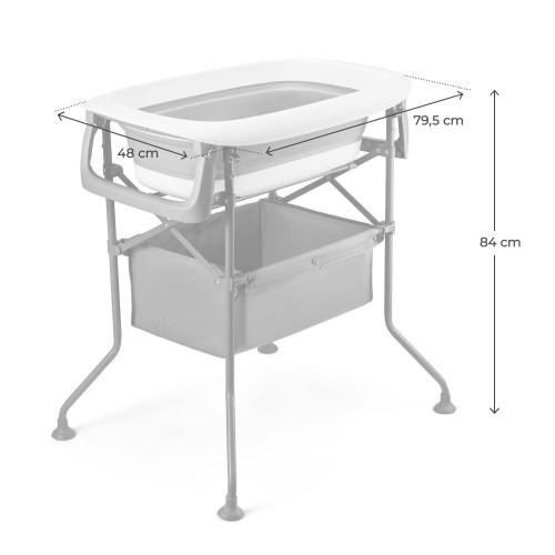 Столик пеленальний з ванночкою Kinderkraft Bubbly Grey (301253) — 21688