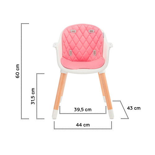 Стільчик для годування Kinderkraft Sienna Pink (348736) — 15769