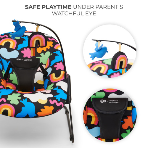 Шезлонг-гойдалка Kinderkraft Calmee Happy Shapes (301184) — 16082