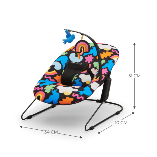 Шезлонг-гойдалка Kinderkraft Calmee Happy Shapes (301184) — 16082