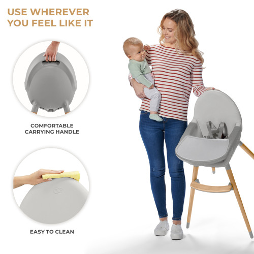 Стульчик для кормления 2 в 1 Kinderkraft Fini 2 Grey (KHFINI02GRY0000) — 16071 Стульчик для кормления 2 в 1 Kinderkraft Fini 2 Grey (KHFINI02GRY0000) — 16071