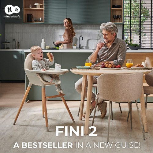 Стільчик для годування 2 в 1 Kinderkraft Fini 2 Beige (KHFINI02BEG0000) — 16567