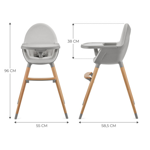 Стульчик для кормления 2 в 1 Kinderkraft Fini 2 Grey (KHFINI02GRY0000) — 16071 Стульчик для кормления 2 в 1 Kinderkraft Fini 2 Grey (KHFINI02GRY0000) — 16071