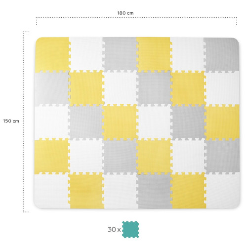 Килимок-пазл Kinderkraft Luno Yellow, 30 элементов (202463) — 15799