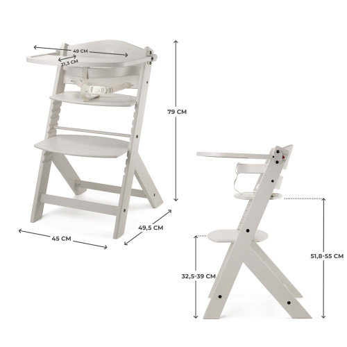 Стільчик для годування 3в1 Kinderkraft Enock Beige (KKKENOCBEGF0000) — 23358